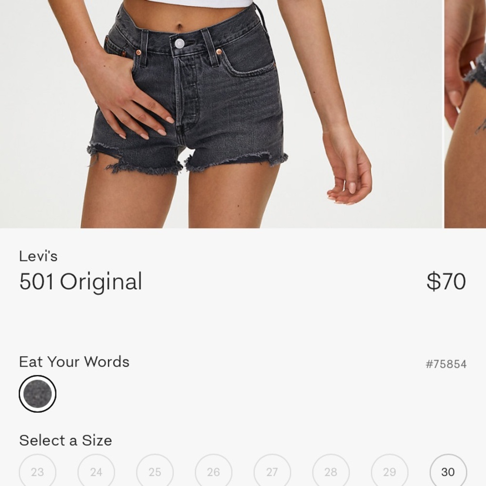 LEVI’s PREMIUM 501 Denim Shorts